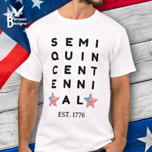 Semi-kvintcentenarie 1776 2026 Amerika 250-årsjubi T Shirt