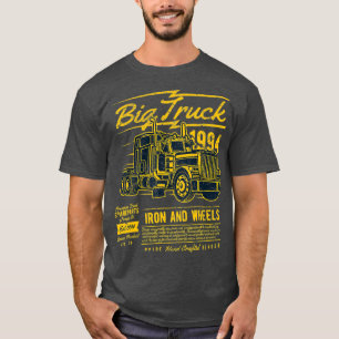 Semi Lastbil Big Lastbil Diesel Järn Hjul T Shirt