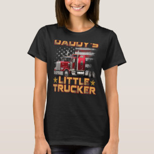 Semi Lastbil Boys Pappor Little Trucker Far Da T Shirt