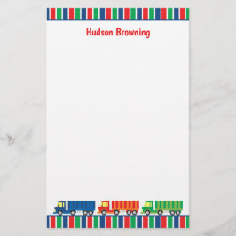 Semi Lastbil Convoy Personlig Stationery Brevpapper