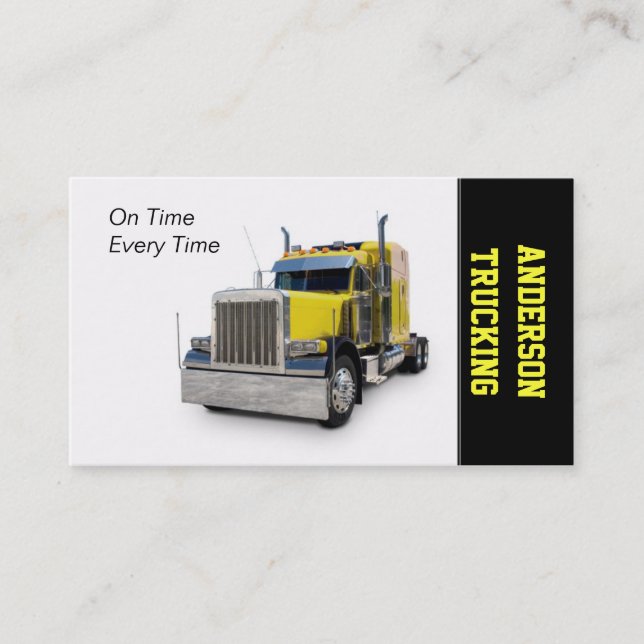 Semi Lastbil Delivery Company Visitkort (Framsida)