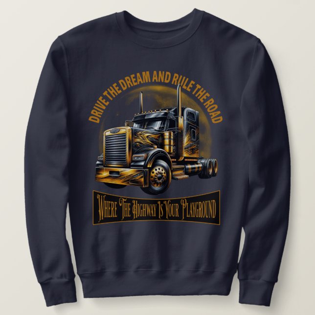 Semi Lastbil Driver Sweatshirt (Design framsida)