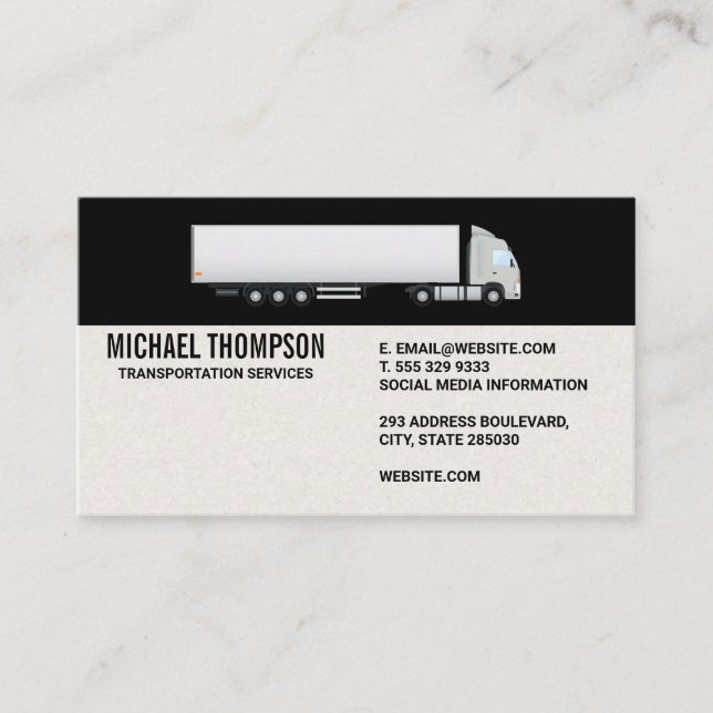 Semi Lastbil | Logistik Transport Visitkort (Framsida)