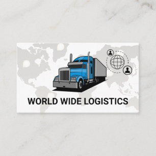 Semi Lastbil Logistiknätverk för världskartan Visitkort