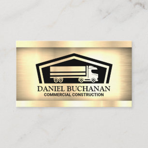 Semi Lastbil Logotyp Guld Metallic Visitkort