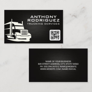 Semi Lastbil Logotyp Lastning Qr-kod Visitkort