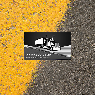 Semi Lastbil Logotyp Metallisk Visitkort
