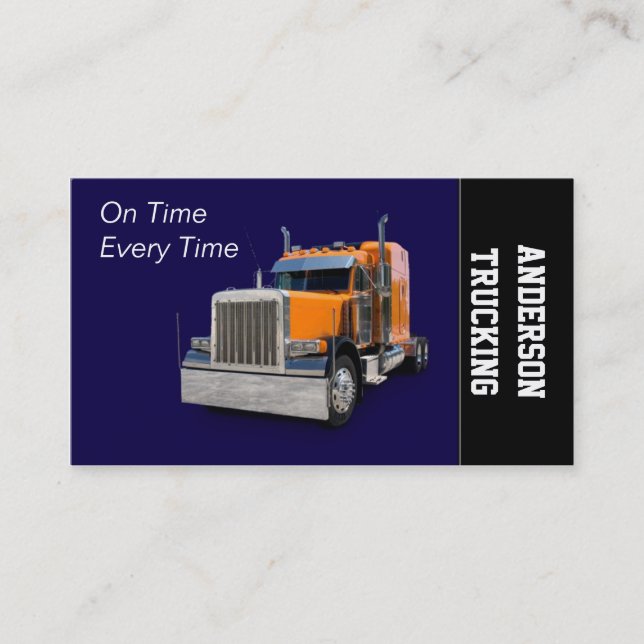 Semi Lastbil Transport Company Visitkort (Framsida)