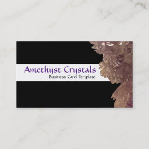 Semi Precious Amethyst Crystals Healing Visitkort