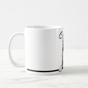 Semi-realistisk sibirisk husky Full Wrap 11oz Mugg