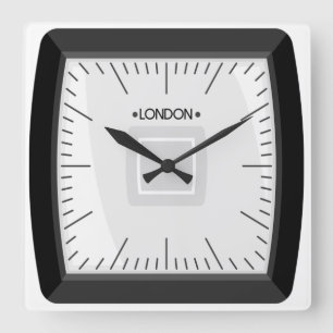 Semi Square London Fyrkantig Klocka