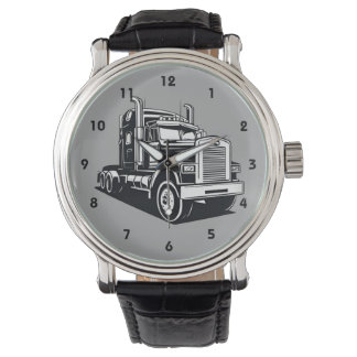 Semi Truck Transport Highway Cool Driver Armbandsur