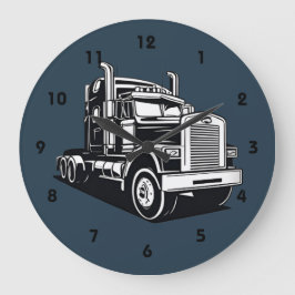 Semi Truck Transport Highway Cool Driver Stor Klocka