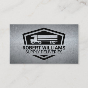 Semi Truck Transport Supplies Logotyp Tidsbeställning Kort