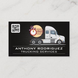 Semi-truckering QR-kodAffärskort Visitkort