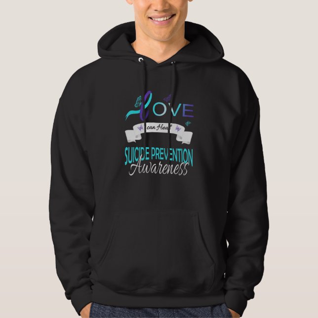 Semicolon Bära Lila Suicide Prevention Awar Hoodie (Framsida)
