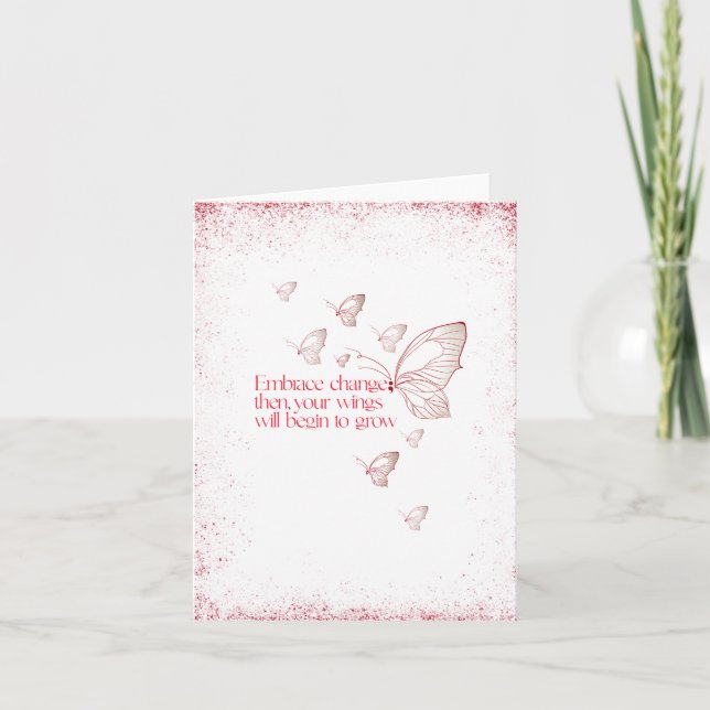 Semicolon Butterfly - Embrace Change Card Kort (Framsida)