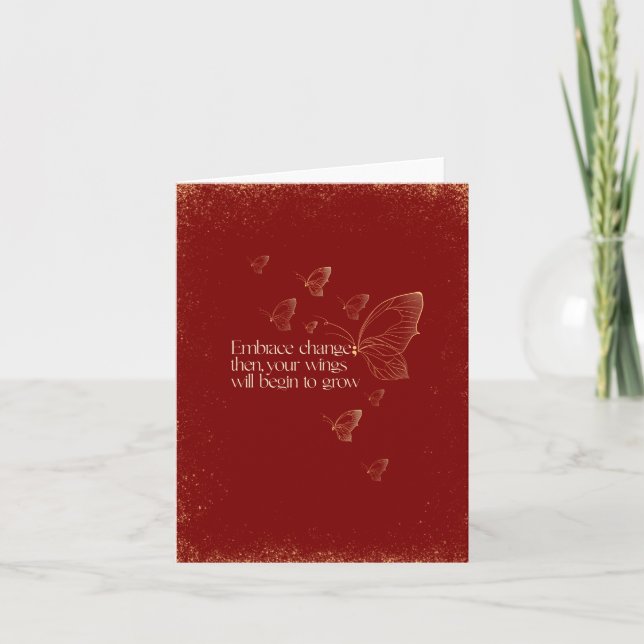 Semicolon Butterfly - Embrace Change Card Kort (Framsida)