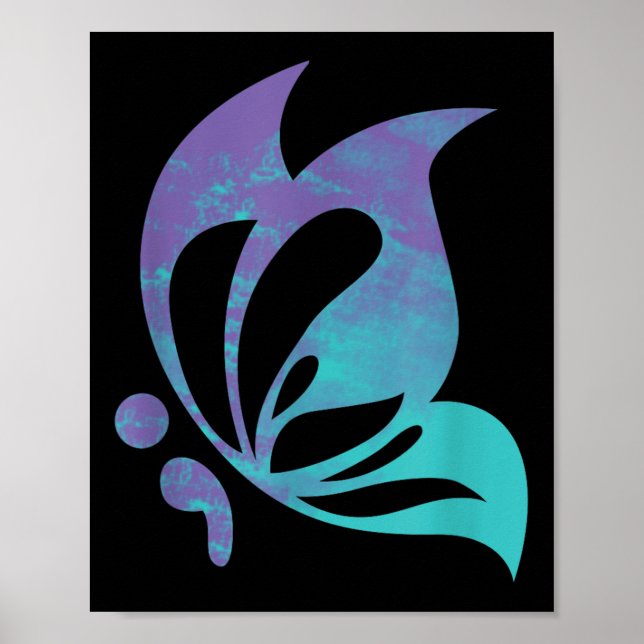 Semicolon Butterfly Mental Suicide Prevention Awar Poster (Framsidan)