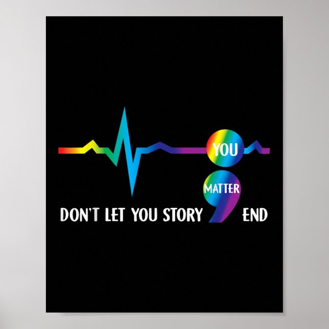 Semicolon Mental Health Awareness Suicide Preventi Poster (Framsidan)
