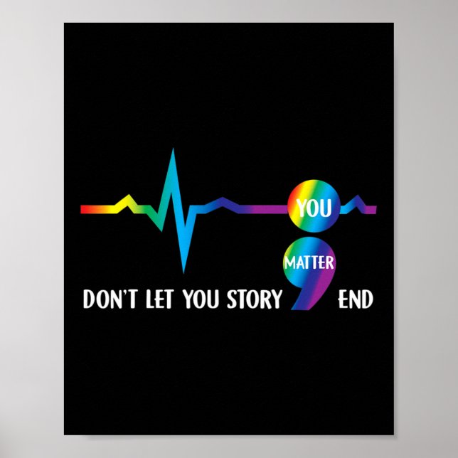 Semicolon Mental Health Awareness Suicide Preventi Poster (Framsidan)