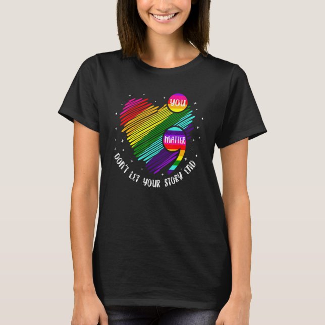 Semicolon Mental Health Awareness T Shirt (Framsida)
