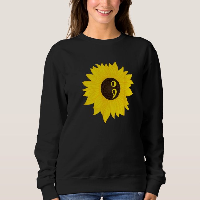 Semicolon Sunflower T Shirt (Framsida)