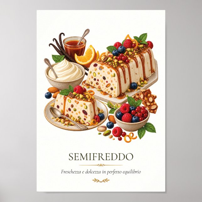Semifreddo – Vintage Italian Dessert Poster (Framsidan)