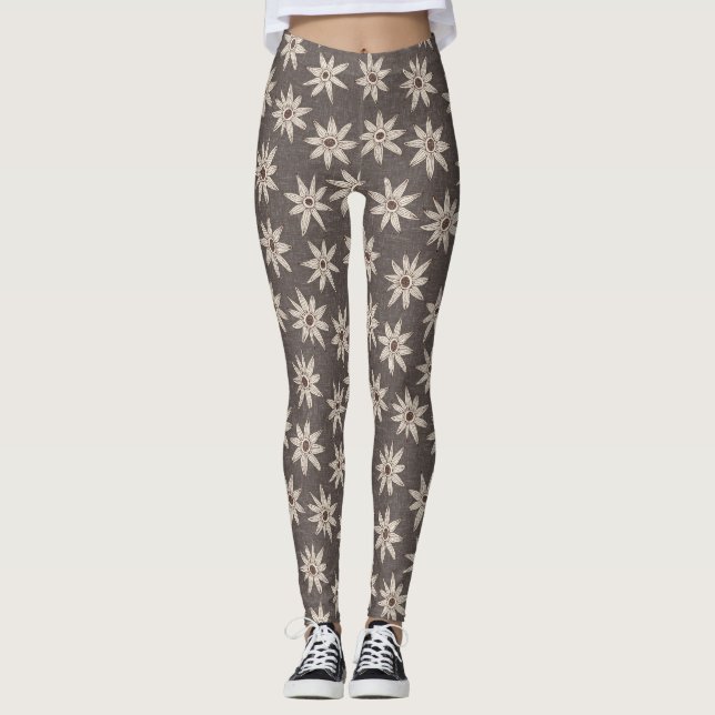Semigranit brun leggings (Framsida)
