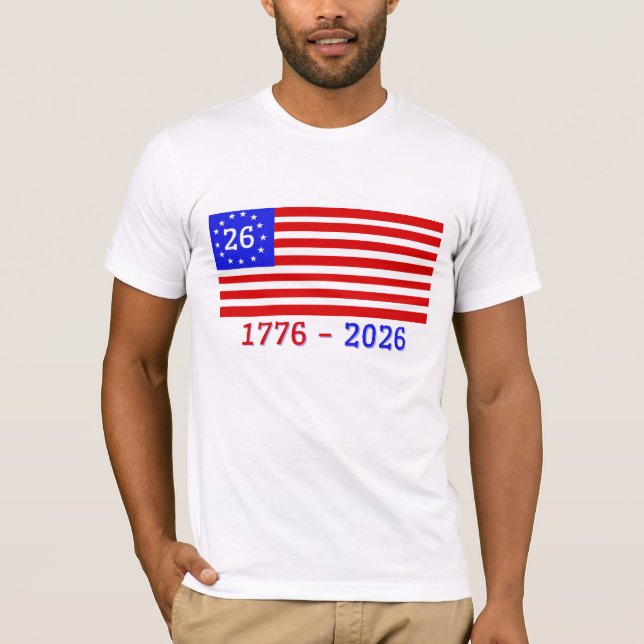 SEMIKINCENTENNIALT: 1776-2026 T SHIRT (Framsida)
