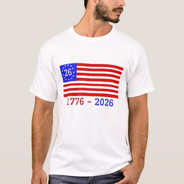 SEMIKINCENTENNIALT: 1776-2026 T SHIRT (Framsida)