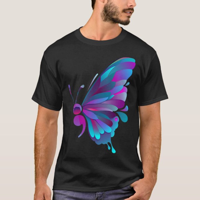 Semikolon Butterfly Semi-colon Tatto Mental Health T Shirt (Framsida)
