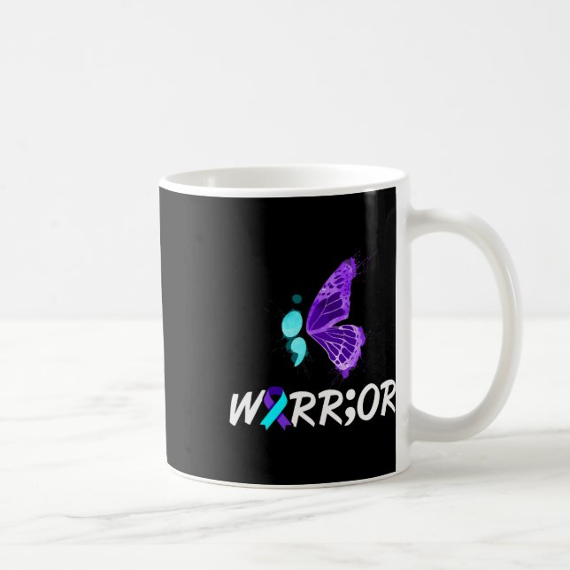 Semikolon Butterfly Suicide Prevention Awareness 1 Kaffemugg (Höger)