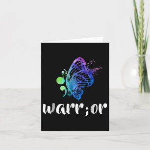 Semikolon Butterfly Suicide Prevention Awareness T Kort