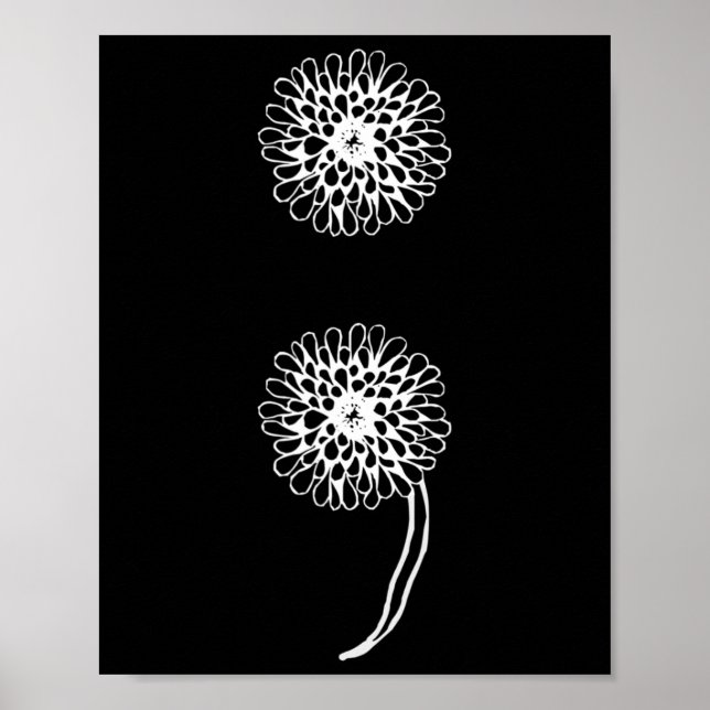 Semikolon Dandelion Suicide Prevention Awareness 1 Poster (Framsidan)