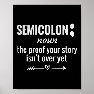 Semikolon Definition Awareness Semiolon Suicide P Poster