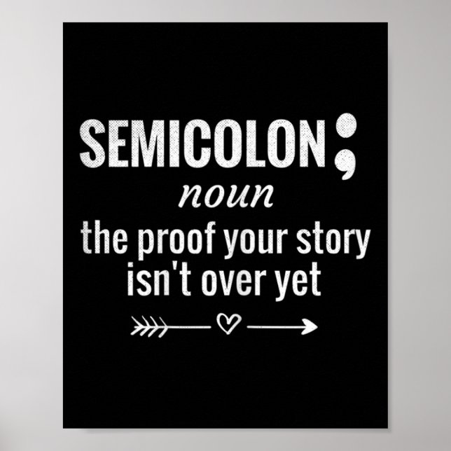 Semikolon Definition Awareness Semiolon Suicide P Poster (Framsidan)