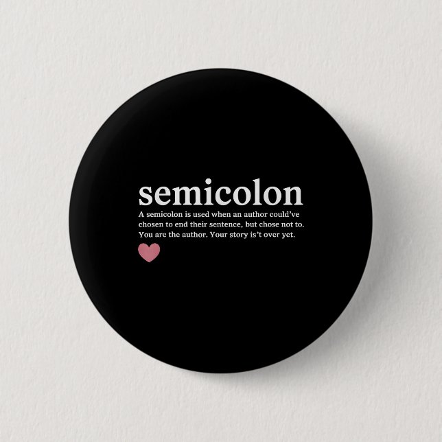 Semikolon Definition Suicide Mental Health Awarene Knapp (Framsida)