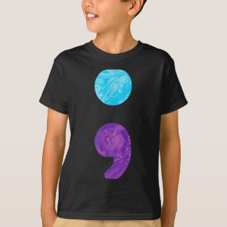 Semikolon depression förebyggande medvetenhet veck t shirt