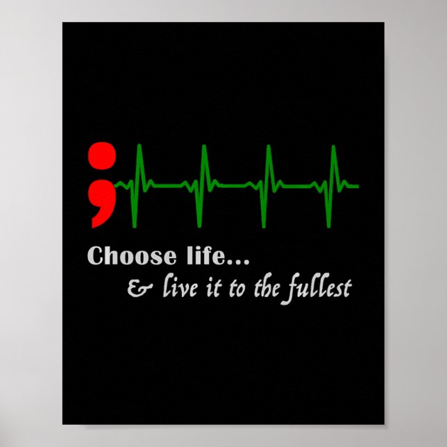 Semikolon Ekg Suicide Awareness Prevention Poster (Framsidan)