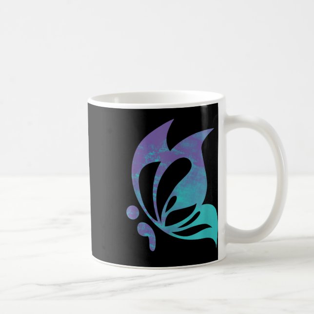 Semikolon Fjäril Mental Självmordsförebyggande Med Kaffemugg (Höger)