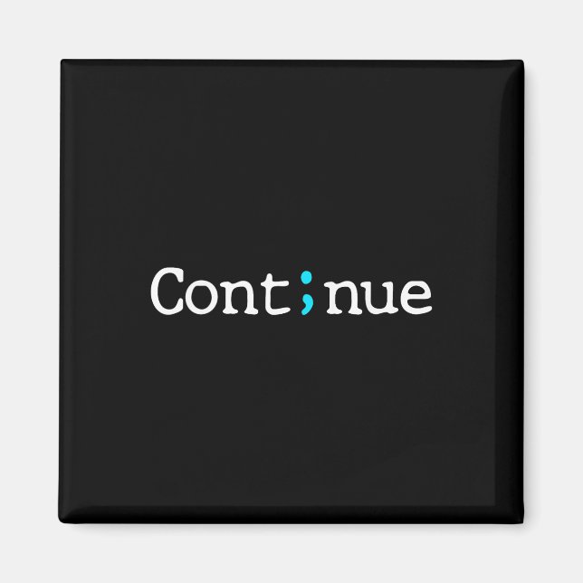 Semikolon Fortsätta medvetenheten om suicide Preve Magnet (Framsidan)