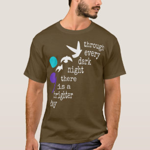 Semikolon genom varje Mörk i natt finns en bricka T Shirt