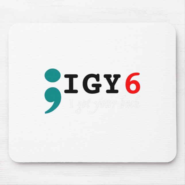 Semikolon I Har din Ck Suicide-medvetenhet Musmatta (Framsidan)