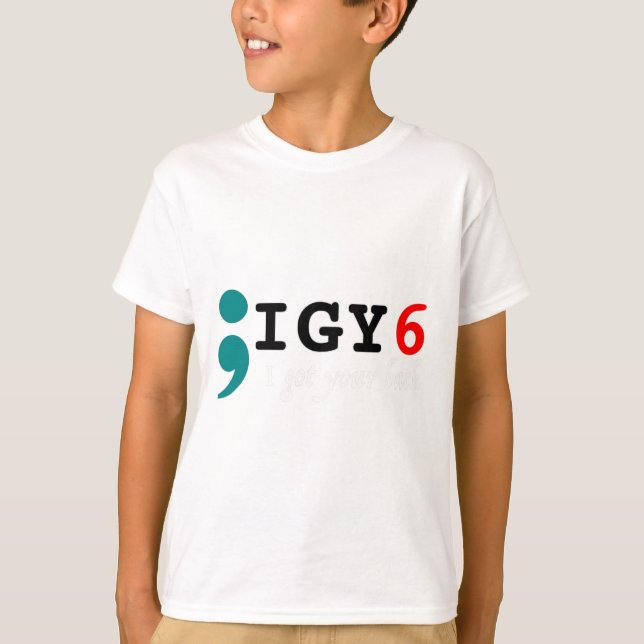 Semikolon I Har din Ck Suicide-medvetenhet T Shirt (Framsida)