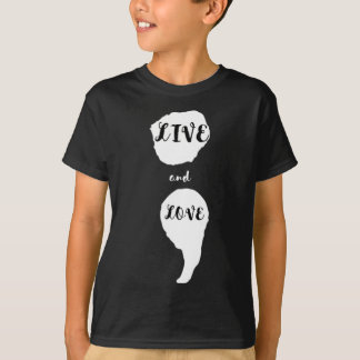 Semikolon Levande och Kärlek Suicide Awareness for T Shirt