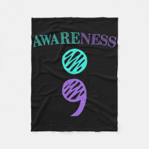 Semikolon Suicide Prevention Awareness 4 Fleecefilt