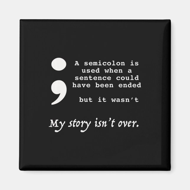 Semikolon Suicide Prevention Awareness Magnet (Framsidan)