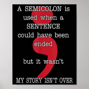 Semikolon Suicide Prevention Awareness Min histori Poster