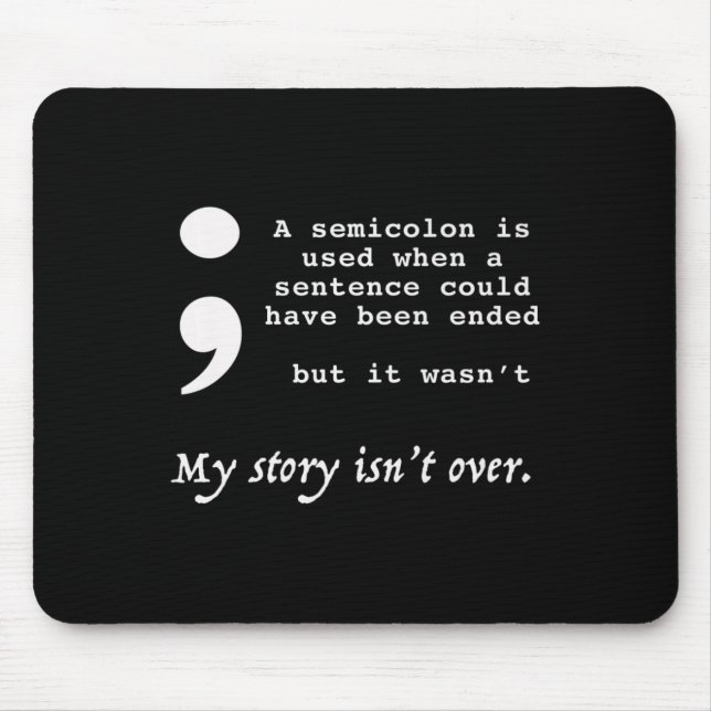 Semikolon Suicide Prevention Awareness Musmatta (Framsidan)
